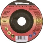 Forney 71848 Cut-Off Wheel, 4-1/2 in Dia, 1/8 in Thick, 7/8 in Arbor, 24 Grit, Coarse, Aluminum Oxide Abrasive