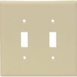 Eaton Wiring Devices 2139V-BOX Wallplate, 4-1/2 in L, 4-9/16 in W, 2 -Gang, Thermoset, Ivory, High-Gloss Sells in Quantity of 10