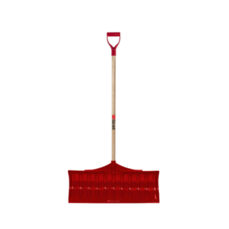 Garant 80607 30" x 57" Polyethylene Snow Pusher - Red & Wood