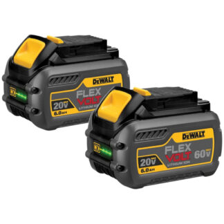 DeWalt DCB606-2 20V/60V 6 Ah Rechargeable Battery Pack, 2 Pack - Black