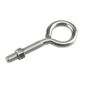 Onward 2117SSBC 4" x 3/8" Steel Eye Bolt with Nut - Stainless Steel