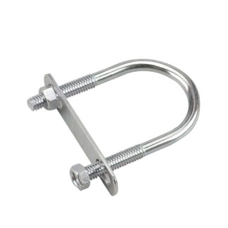 Onward 2123XB 3" x 5/16" Metal U-Bolt with Plate & Hex Nut - Zinc