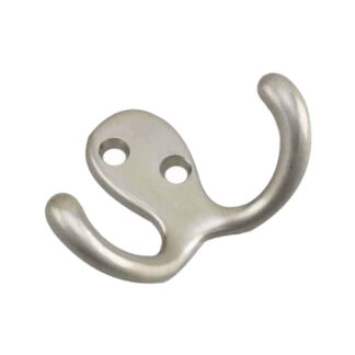 Onward 2235NBV 3" 2235 Double Metal Wardrobe Hook - Brushed Nickel