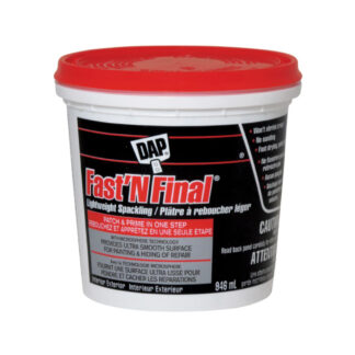 DAP 23030 237ml Fast 'N Final Lightweight Spackling & Drywall Compounds - White