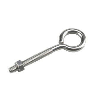Onward 2114SSBC 5" x 5/16" Steel Eye Bolt with Nut - Stainless Steel