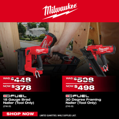 Milwaukee 2746-20 M18 Fuel 18-Gauge Brad Nailer - Tool Only