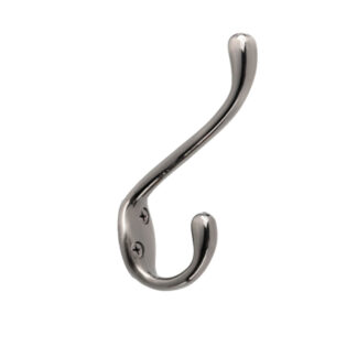 Onward 237ANV 5-1/2" 237 Heavy-Duty Metal Double Coat Hook - Antique Nickel