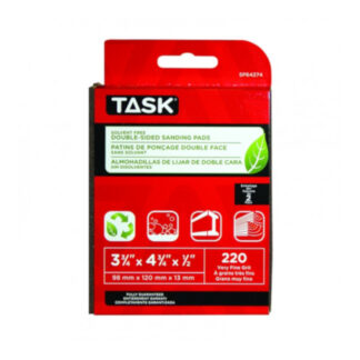 Task SP64274 4-3/4" x 3-3/4" 220 Grit Very Fine Eco Sanding Pad, 2 Pack