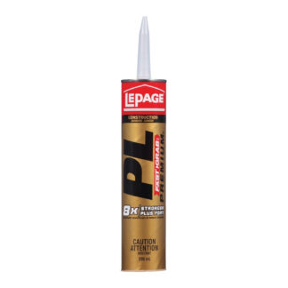 LePage 1417396 295ml PL Fast Grab Premium 8X Stronger Construction Adhesive - Grey