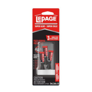LePage 1837608 3ml Multi-Purpose Super Glue, 3 Pack