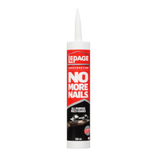 LePage 2048233 266ml No More Nails All-Purpose Construction Adhesive - White