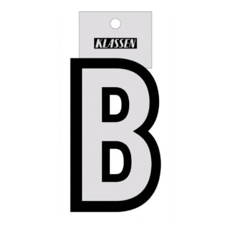 Klassen 1031864 Reflective Letter "B" - Black & White