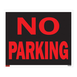 Klassen 1193104 Jumbo "NO PARKING" Sign - Black & Red