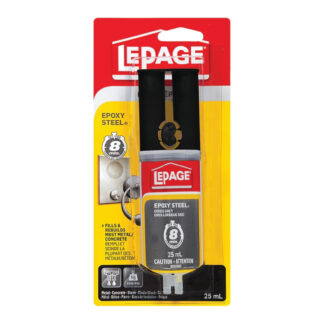 LePage Epoxy Steel 1919322 Epoxy Adhesive, Medium Gray, 25 mL