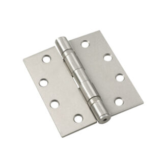 Onward 4823NBB 4-1/2" x 4" Steel Full Mortise Ball Bearing Butt Hinge, 3 Pack - Brushed Nickel