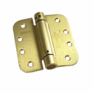 Onward 51822BR 4" Steel Full Mortise Adjustable Spring Hinge - Brass