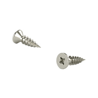 Onward 5693NBR 3/4" Regular Thread Quadrex Drive Flat Head Wood Screw, 12 Pack - Brushed Nickel