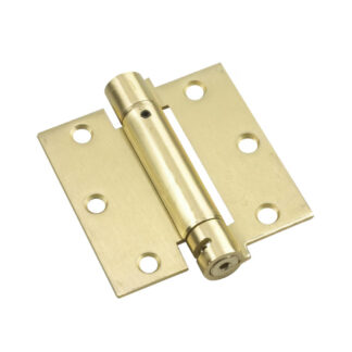 Onward 5821BR 3-1/2" Steel Full Mortise Adjustable Spring Hinge - Brass