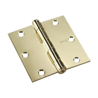 Onward 820BB 3" Steel Full Mortise Butt Hinge, 2 Pack - Brass