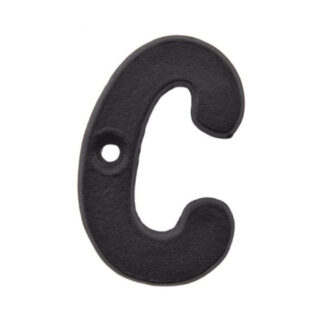 Richelieu 1040022 2" Rustic Letter "C" - Black