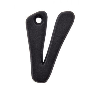 Richelieu 1040235 2" Rustic Letter "V" - Black