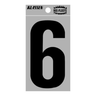 Richelieu 1013459 3" Ree-Flect Number #6 - Black & White