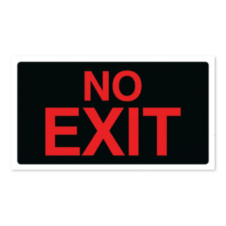 Richelieu 1170414 12" x 8" "NO EXIT" Sign - Black, Red & White