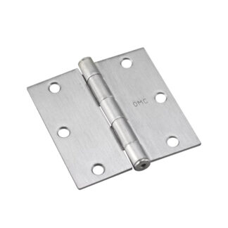 Onward 821BCB 3-1/2" Steel Full Mortise Butt Hinge, 2 Pack - Brushed Chrome