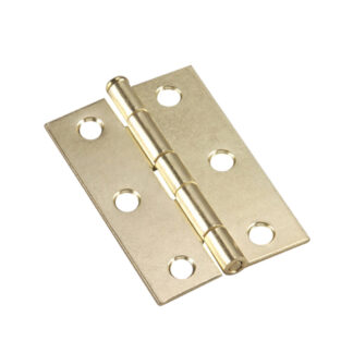 Onward 843BV 2-1/2" x 1-5/8" Steel Mortise Butt Hinge, 2 Pack - Brass