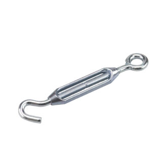 Onward 2026XB 10-1/2" x 3/8" 192lb Steel Hook-Eye Turnbuckle - Zinc