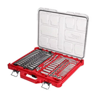 Milwaukee 48-22-9486 1/4" & 3/8" Packout SAE & Metric Ratchet & Socket Set, 106 Pack