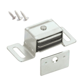 Richelieu BP30010 58mm x 21mm Double Magnetic Catch - Aluminum