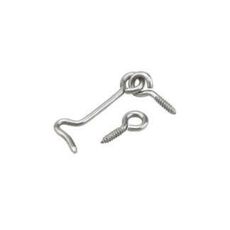 Onward 139SSR 2-1/2" Steel Gate Hook & Eye, 2 Pack - Stainless Steel