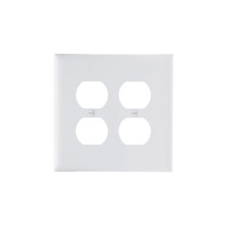 Cathelle 7912 2-Duplex Outlet Plate - White