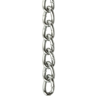 R505 #7 Twist Link Machine Chain, Per Foot - Nickel