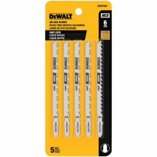 DeWalt DW3750H 4" x 6 TPI T-Shank Wood Jig Saw Blade - 5PK