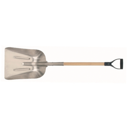 Garant 81715 Econo Series 17-3/8" Aluminum & Hardwood D-Grip Grain Scoop - Grey