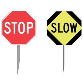 Stinson 16012/TC22 Stop/Slow Traffic Control Sign with 5' Pole