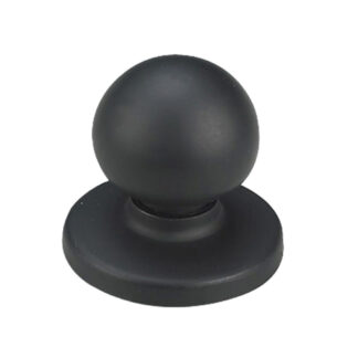Onward 4605FBV 1-1/4" 4605 Series Ball Knob & Backplate - Matte Black
