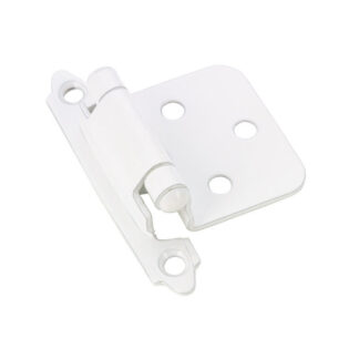 Richelieu BP13430 2.76" 134 Semi-Concealed Self-Closing Cabinet Hinge, 2 Pack - White