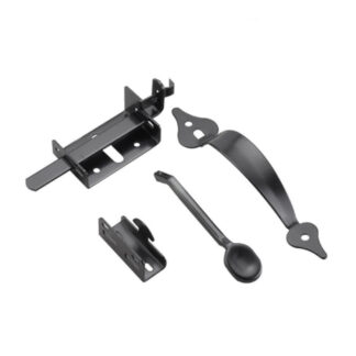 Onward 307FBV 7-3/32" Steel Decorative Thumb Latch - Black
