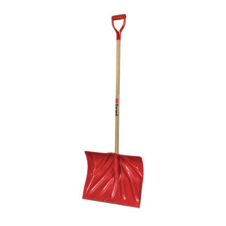 Garant APM18KDR 18" Poly Blade Steel Wear Strip Snow Shovel - Red & Hardwood