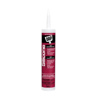 DAP 73446 300ml 100% Waterproof Silicone Kitchen, Bath & Plumbing Sealant - White