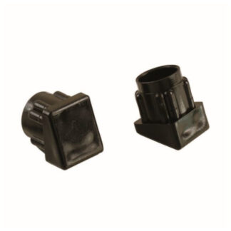 Shepherd Hardware 9238 3/4" Angled Plastic Inside Tip, 4 Pack - Black