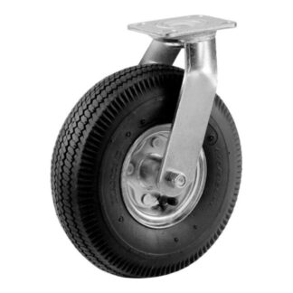 Shepherd Hardware 9794 8" Pneumatic Swivel Plate Caster Wheel with Steel Hub & Ball Bearings