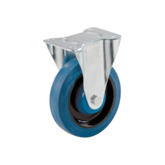 Shepherd Hardware 9264 5" Rubber Rigid Plate Caster - Blue