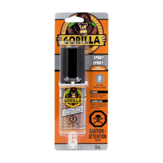 Gorilla 4200602 0.85oz 2-Part Epoxy Adhesive Syringe - Clear