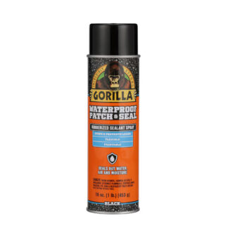 Gorilla Waterproof Patch & Seal Sealant Spray, Black 453 g 104058