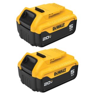 DeWalt DCB205-2 20V 5AH Battery, 2 Pack - Black & Yellow