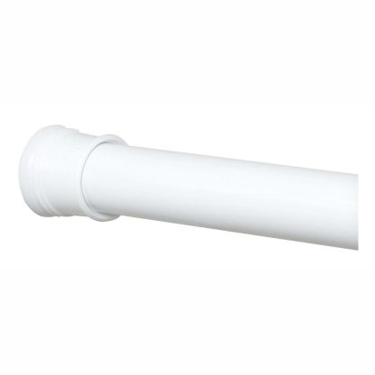 Simple Spaces SD-SR41-W3L 41"-76" Adjustable Powder Curtain Shower Curtain Rod - White